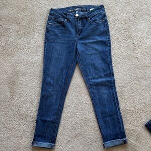 Seven7 Dark Blue Ankle Jeans